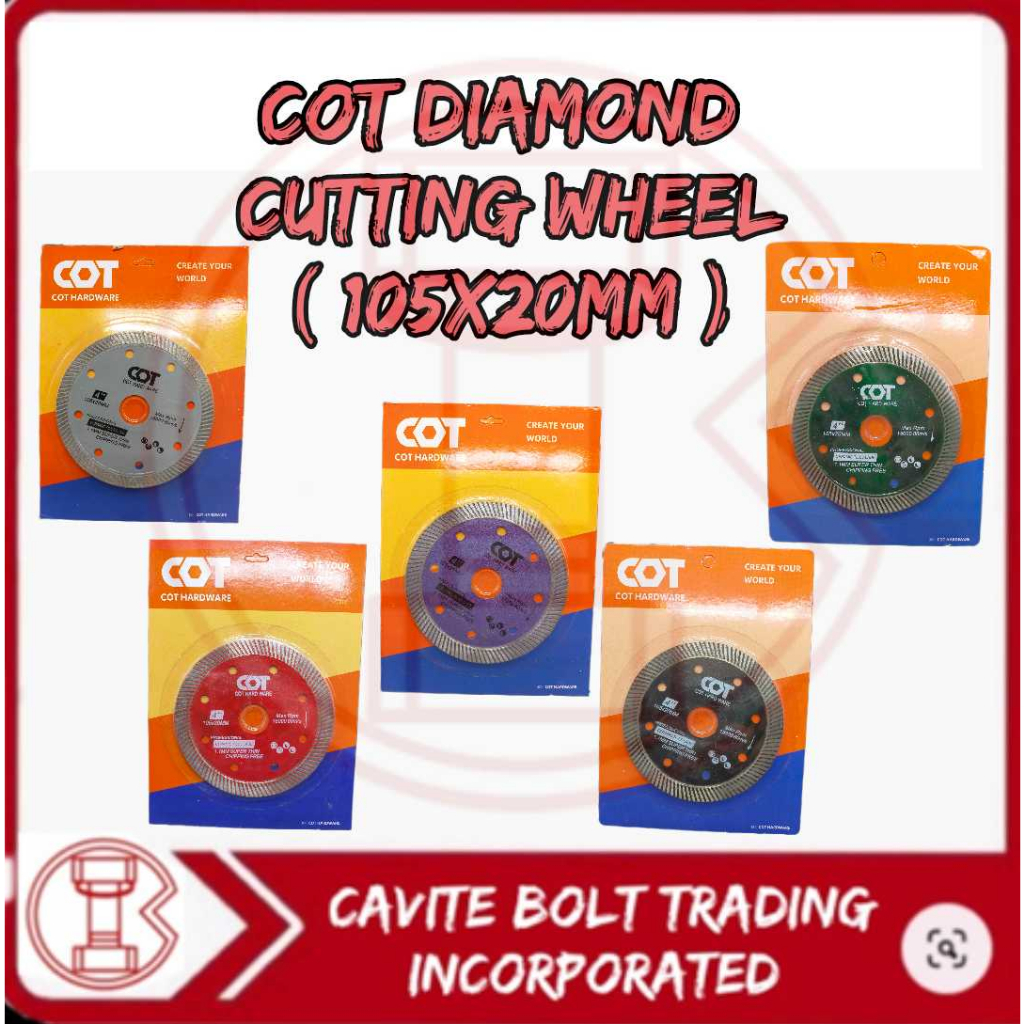 COT DIAMOND CUTTING WHEEL (4") SUPER THIN (CERAMIC TILES LADE) Shopee