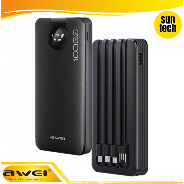 Awei P133K 10000mAh Multi-protection Multiple Output Power Bank Built ...
