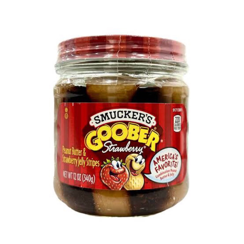 Smucker’s Goober Peanut Butter & Strawberry/Grape Jelly Stripes 340g ...