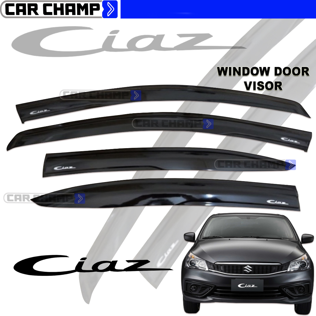 Suzuki Ciaz 2019 to 2022 V1 OEM Window Door Visor Black 2020 2021 ...