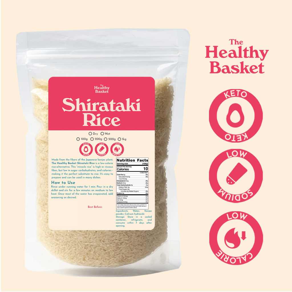 Healthy Basket Dry / Dried Shirataki Rice (500g & 1kg) Shopee Philippines