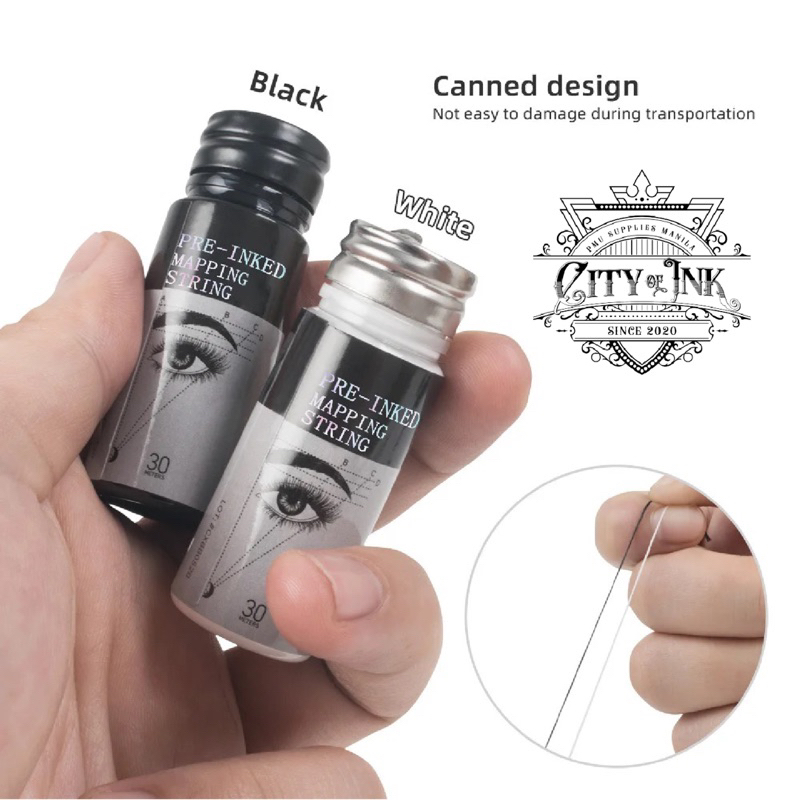 30M Pre-inked Mapping String for EyeBrow mapping / PMU Supply (Black ...