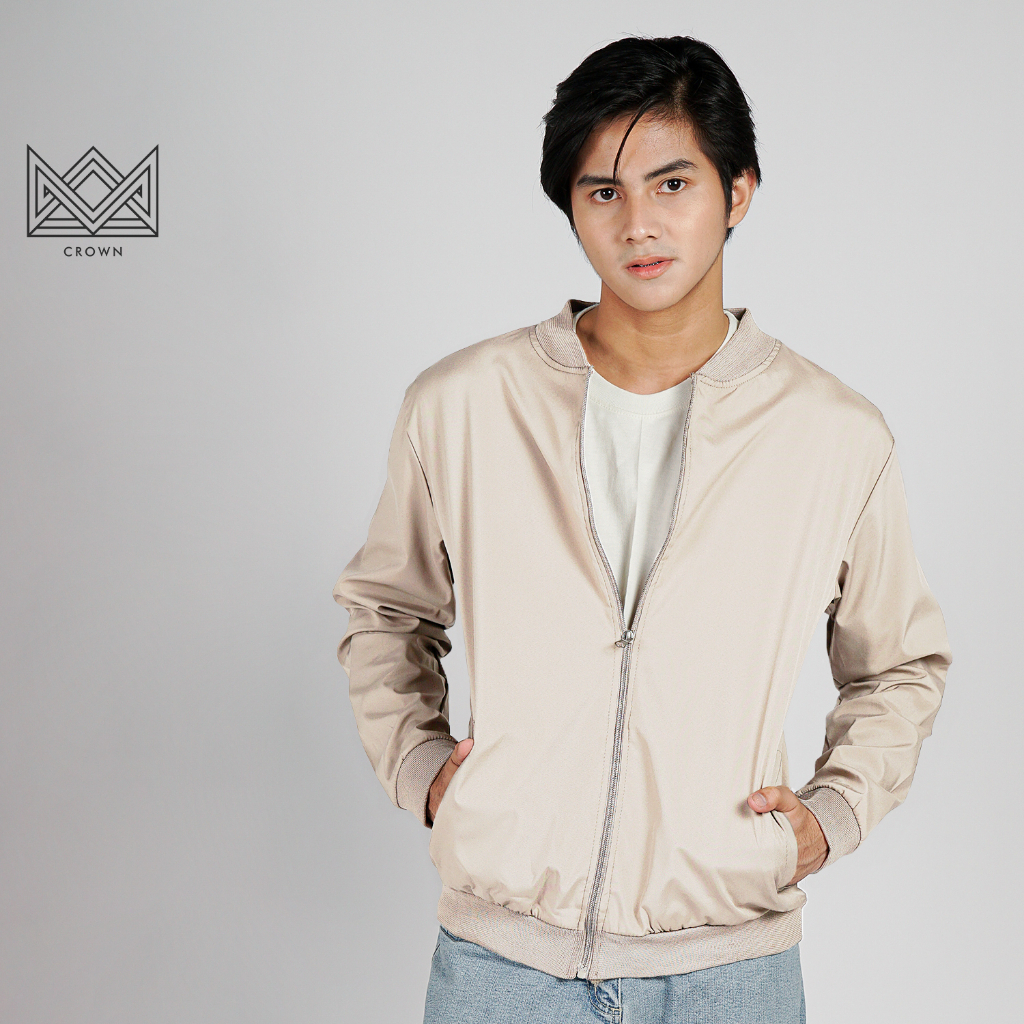 Crown Bomber Jacket for Men Plain Trendy Tops Casual Korean Top Unisex