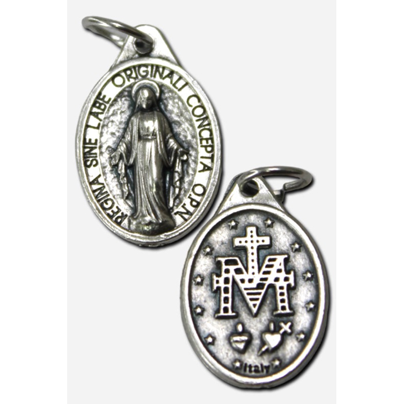 Our Lady of Miraculous Medal Pendant 13 x 20 mm Italy | Shopee Philippines