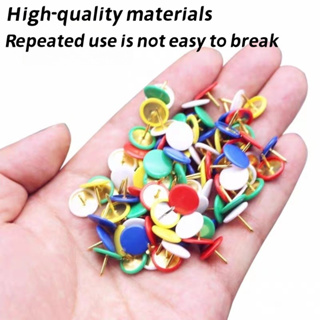 Plastic Head Push Pins Thumbtacks Thumb Tacks Sticker Assorted Color 50pcs