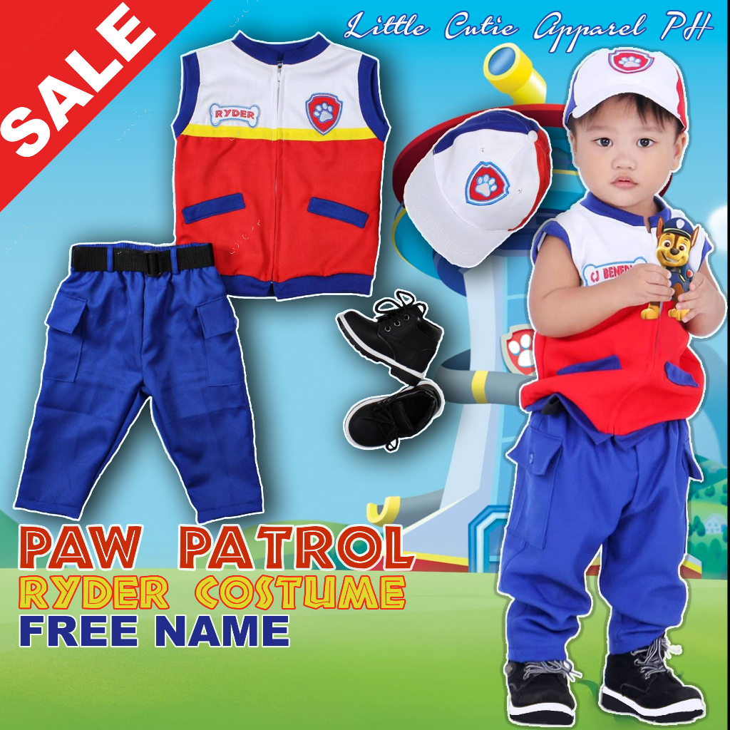 Paw Patrol Ryder Costume Children with Mask