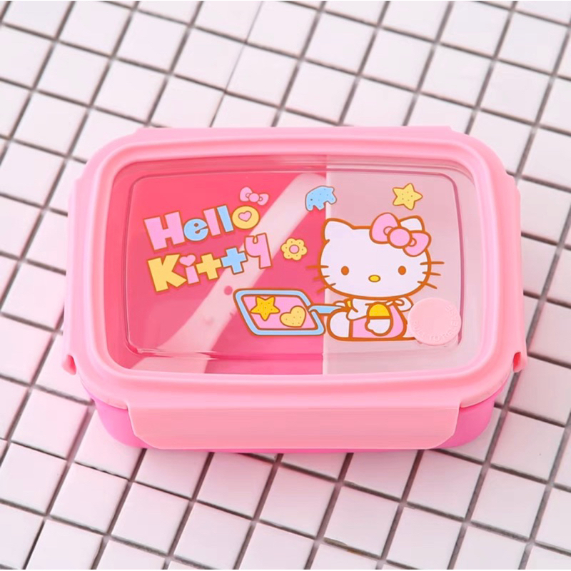 880 mL cartoon style separated lunch box microwave plastic student ...