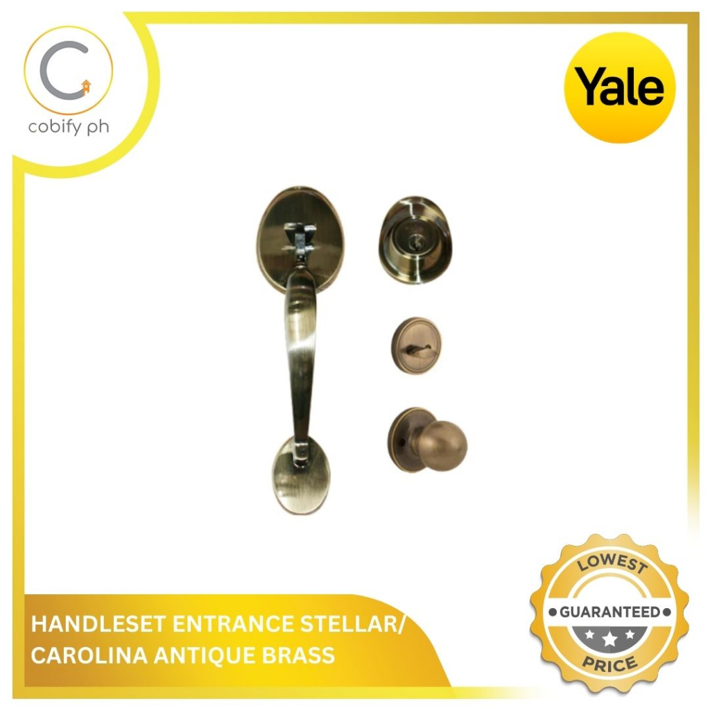 Yale Handleset Entrance Stellar/Carolina Antique Brass Shopee Philippines