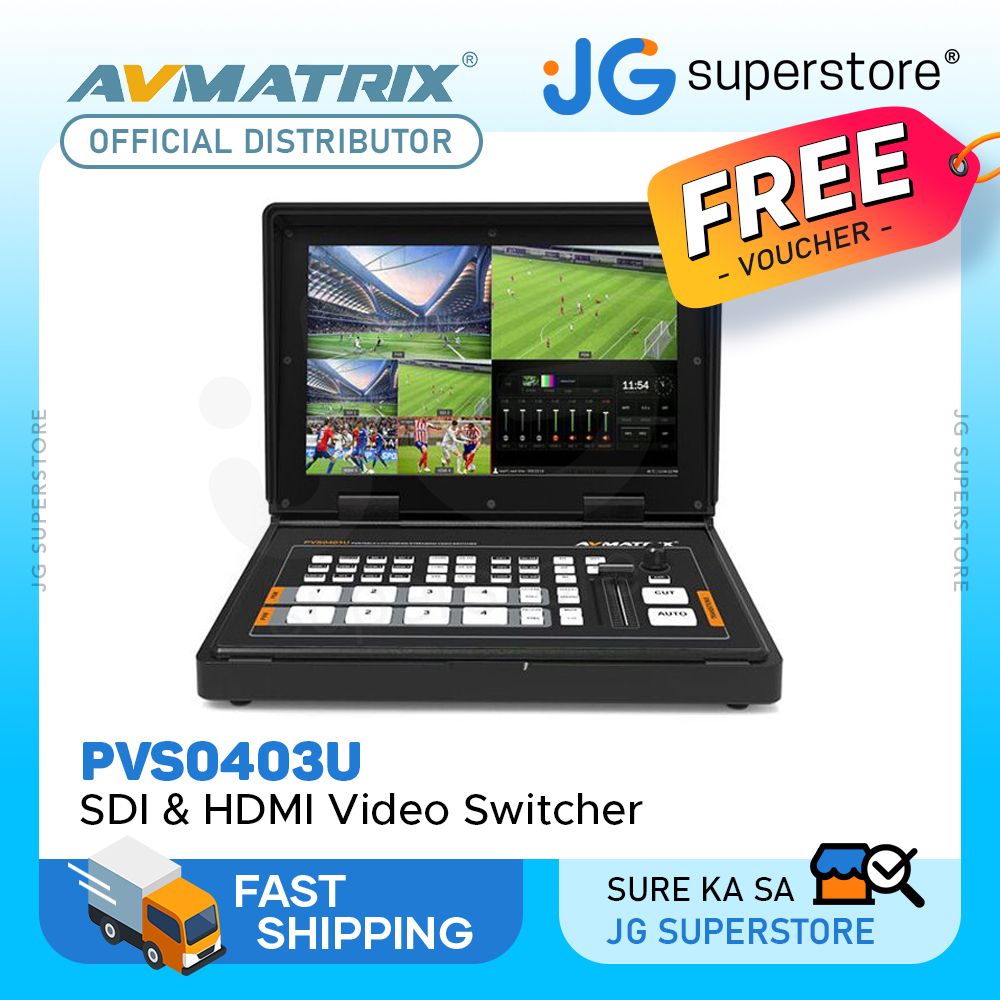 AVMatrix PVS0403U 4-Channel SDI & HDMI Video Switcher with 10.1" Full ...
