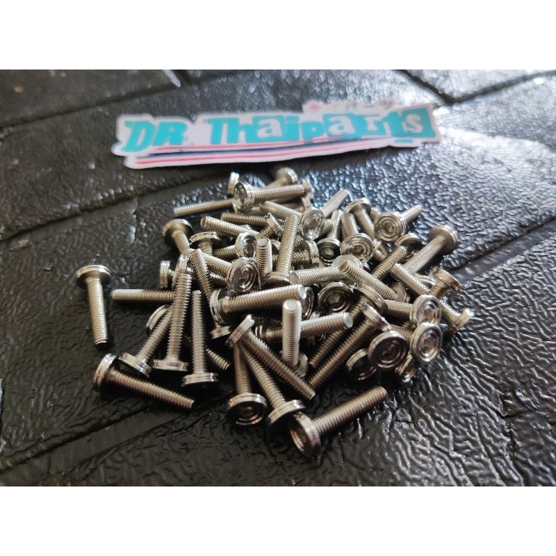 COWLING BOLT CONCAVE HANDMADE 4x20 4x15 Wave 125 / 100 Click beat body ...