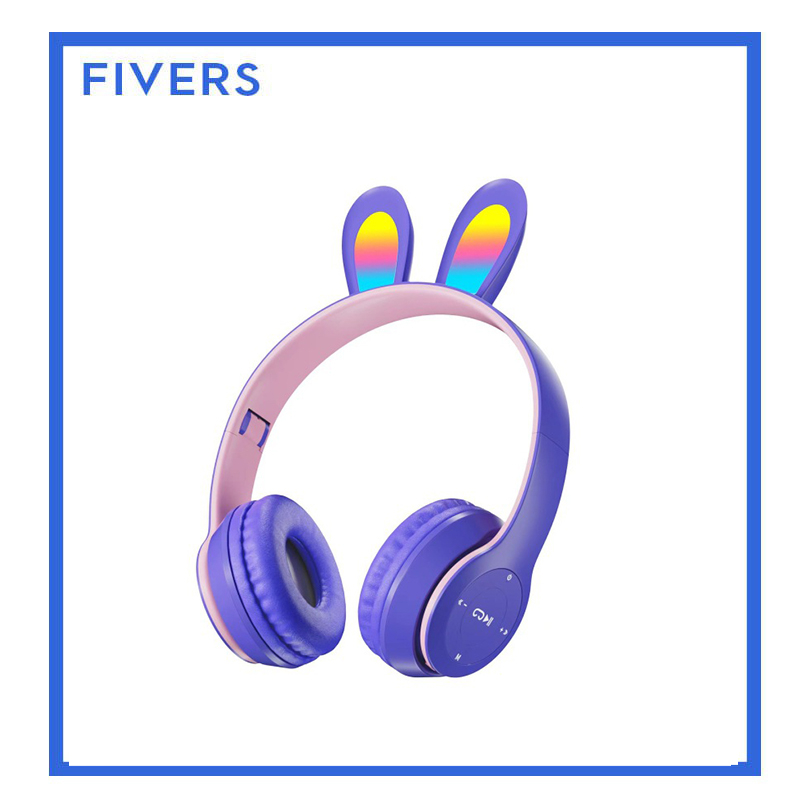 Bunny Ears Wireless Bluetooth Headset with RGB Headset Microphone P47R ...