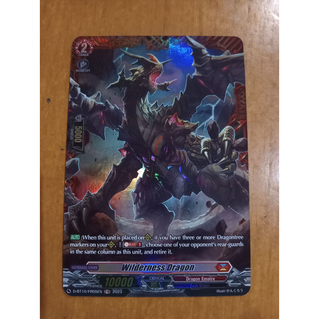 CFV FR Wilderness Dragon D-BT10 Frame Rare Cardfight Vanguard English ...