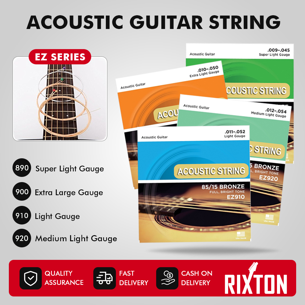 RIXTON Guitar String EZ Series Great Acoustic Bronze Guitar Acoustic ...