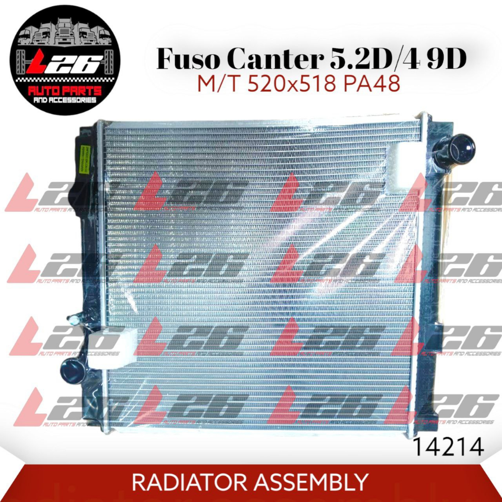 14214 Fuso Canter 5.2D 4 9D 4m50 4M51 Radiator Assembly 2002 M/T 3ROWS ...