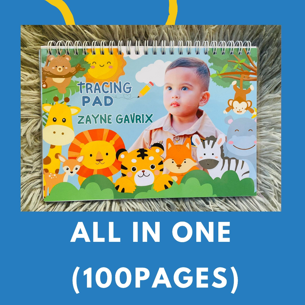 100 Pages Tracing Pad All in One Bind (Alphabets, Lines, Shapes,Name