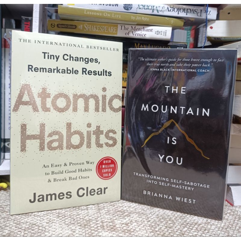 ATOMIC HABITS + THE MOUNTAIN IS YOU BUNDLE SALE (PAPERBACK) | Shopee ...