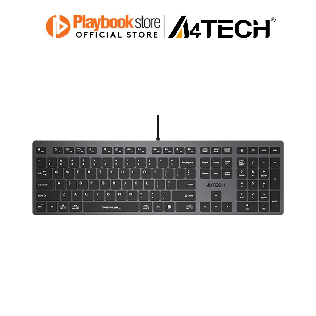A4Tech FX50 Scissor Switch Ultra-Slim Keycap Multimedia Hot Keys Splash ...