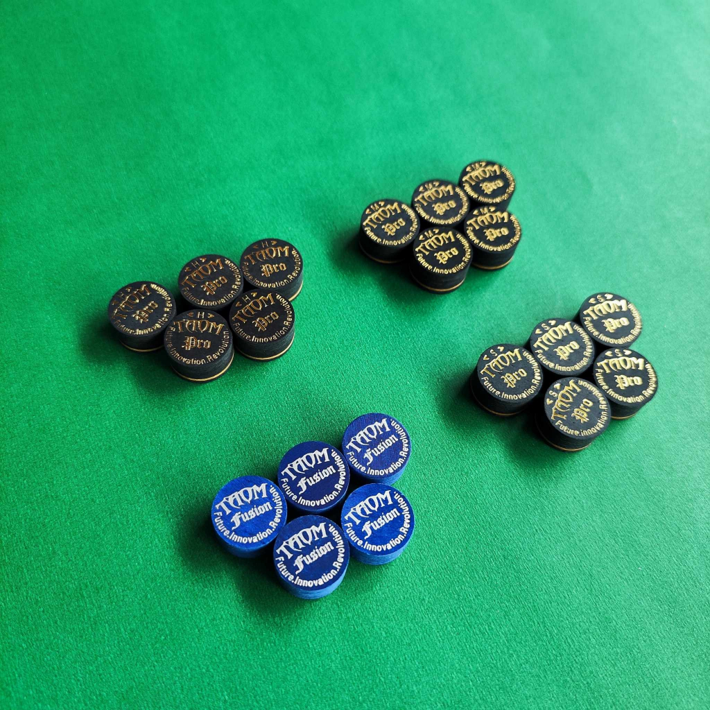 Taom PRO Layered Leather Cue Tips for Pool Cues Billiards Billiard 1pc