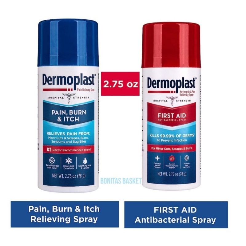 Dermoplast Spray First Aid Pain Burn Itch Antibacterial Postpartum Care ...