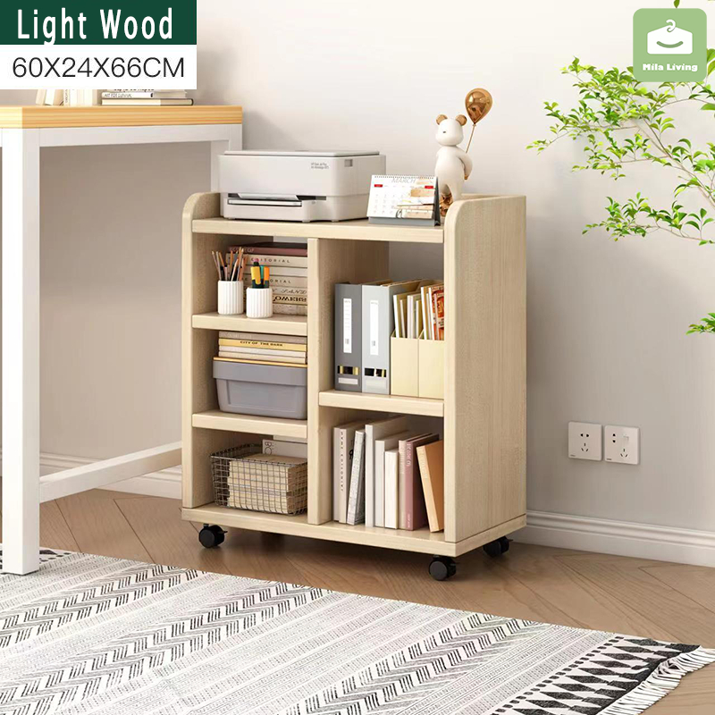 [60*24*66CM]Home Office Underdesk File Book Rack Movable