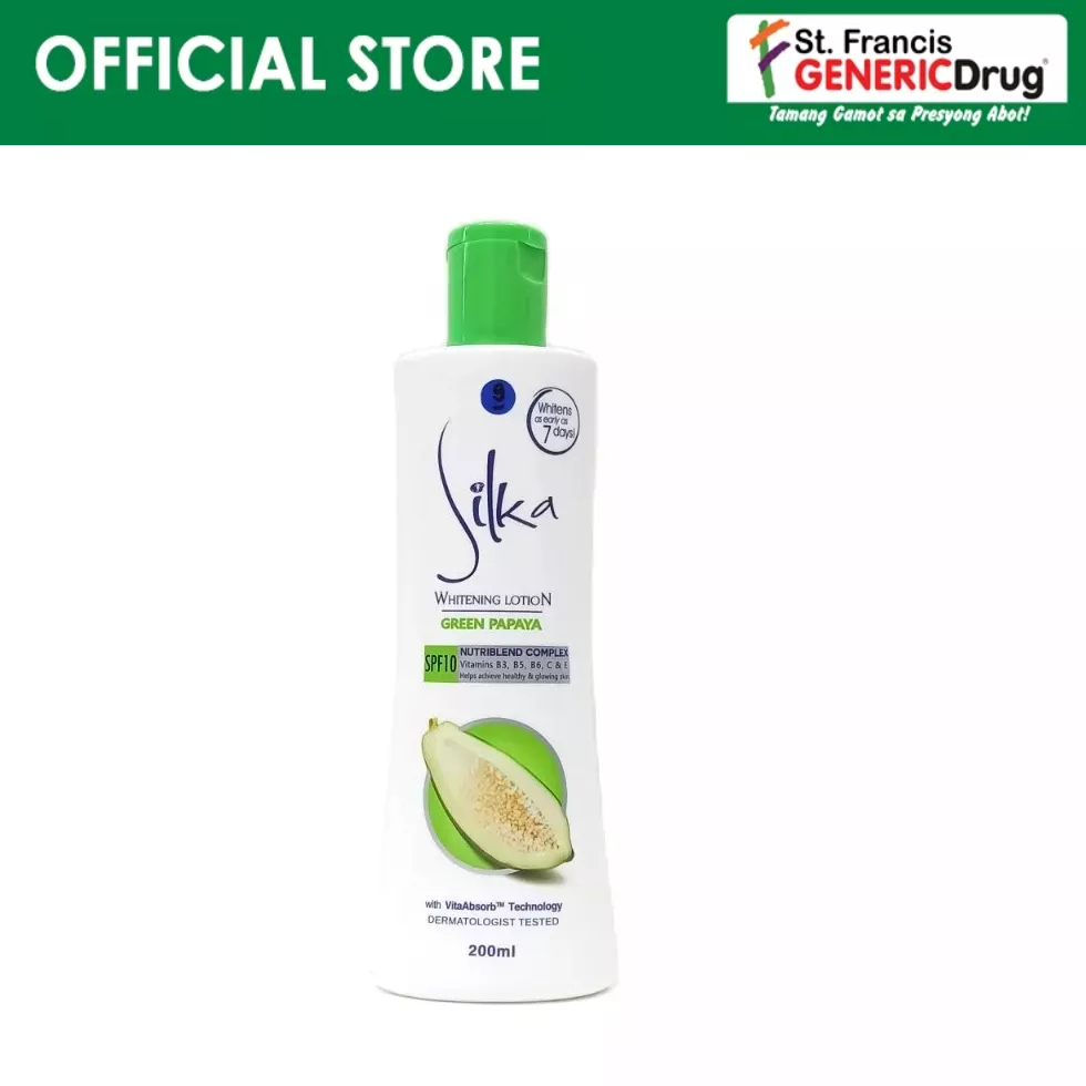 Silka Green Papaya Whitening Lotion 200ml Shopee Philippines