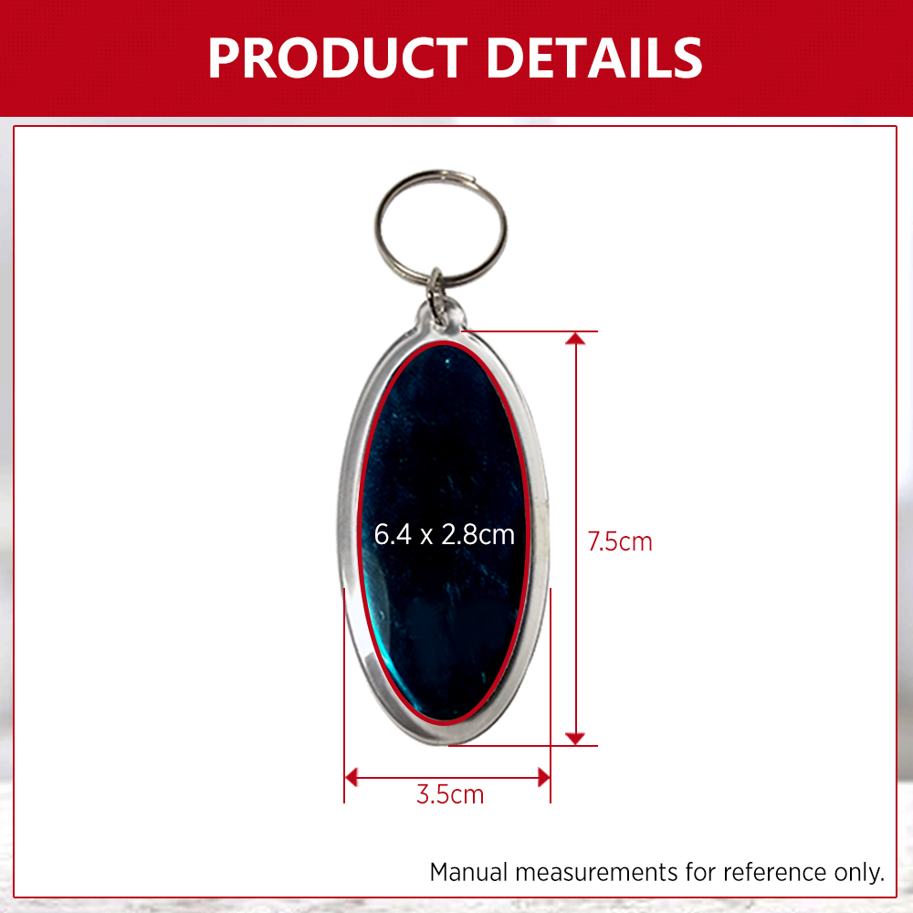 QUAFF Acrylic Keychain F18 Oblong Photo Insert Keychain (100 sets per ...