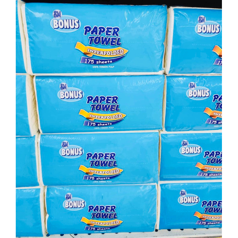 sm-bonus-paper-towel-interfolded-175-sheets-shopee-philippines