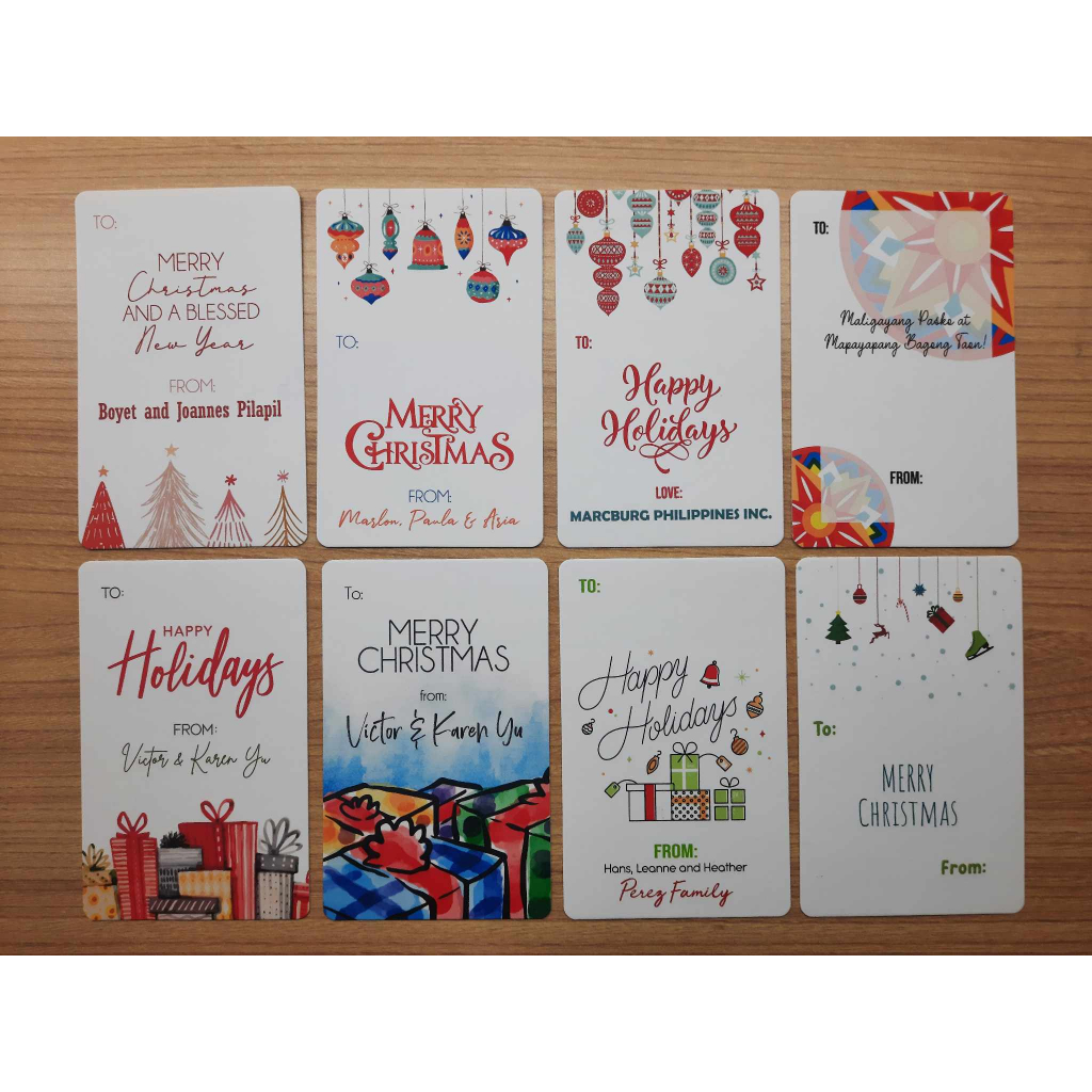 Personalized Holiday SET 4 GIFT CARD 2024 greeting card birthday card