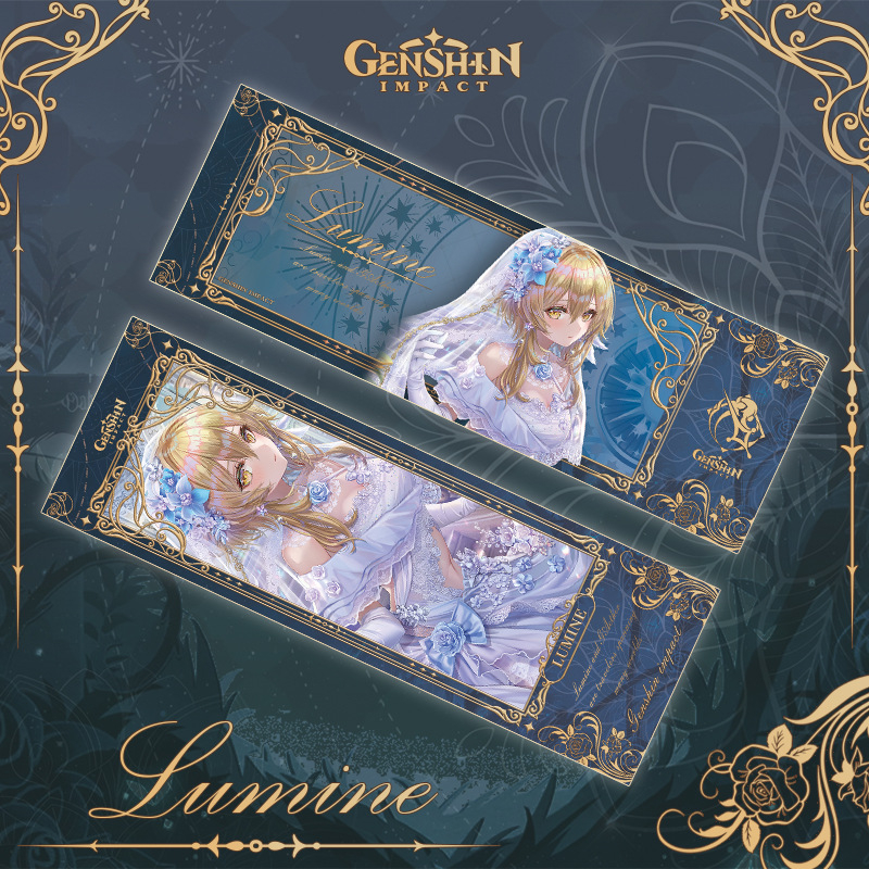 Genshin impact Laser ticket double-sided gilded Ayaka Knave Raiden ...