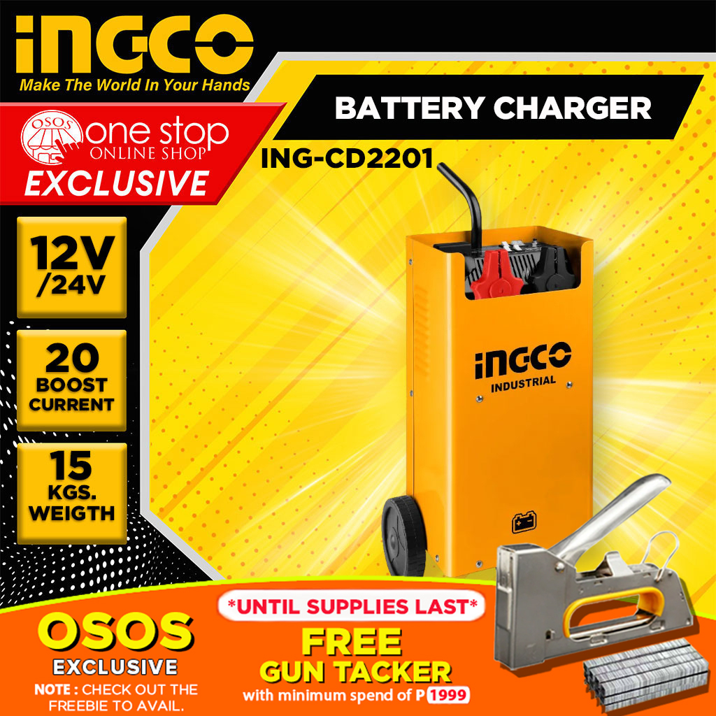 INGCO Original Industrial Battery Charger Tower 12V / 24V INGCD2201