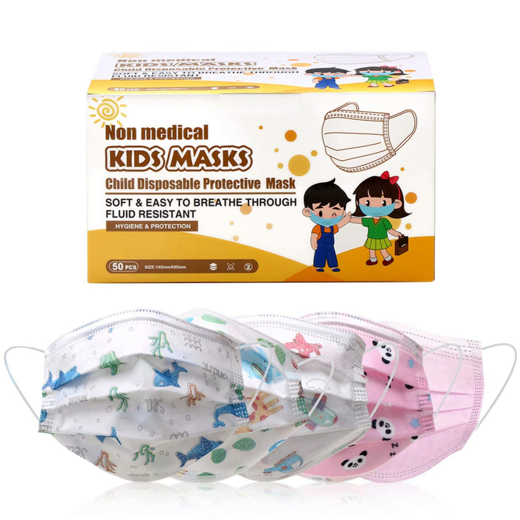 50 PIECES Kids Mask 3Ply Disposable Surgical face Mask BABY CHILDREN