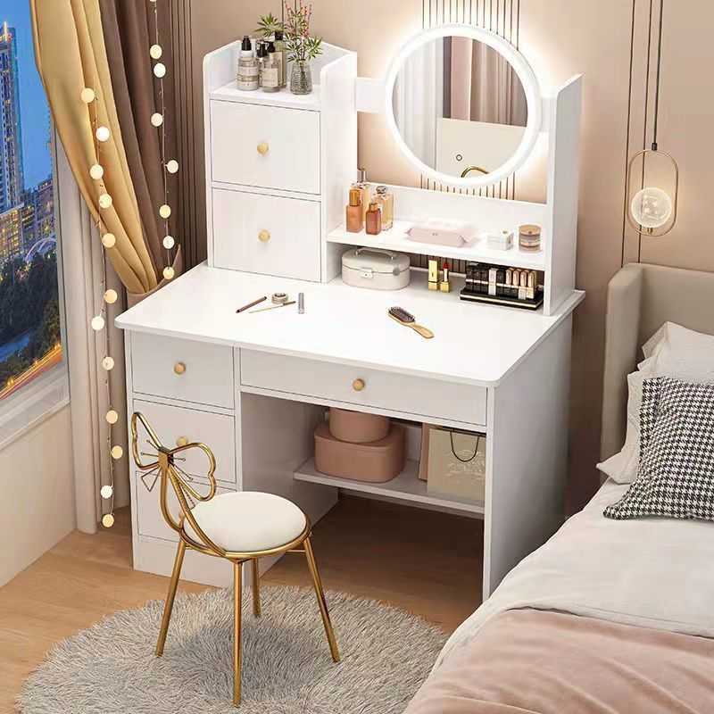 CozyIKEA Dressing Table with Mirror LED Makeup Comestic Tables set with ...