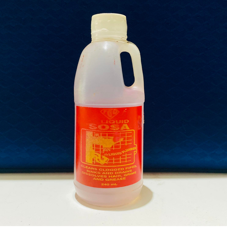 Liquid Sosa Clears Clogged Pipes, Sinks and Drains, Dissolves Hair