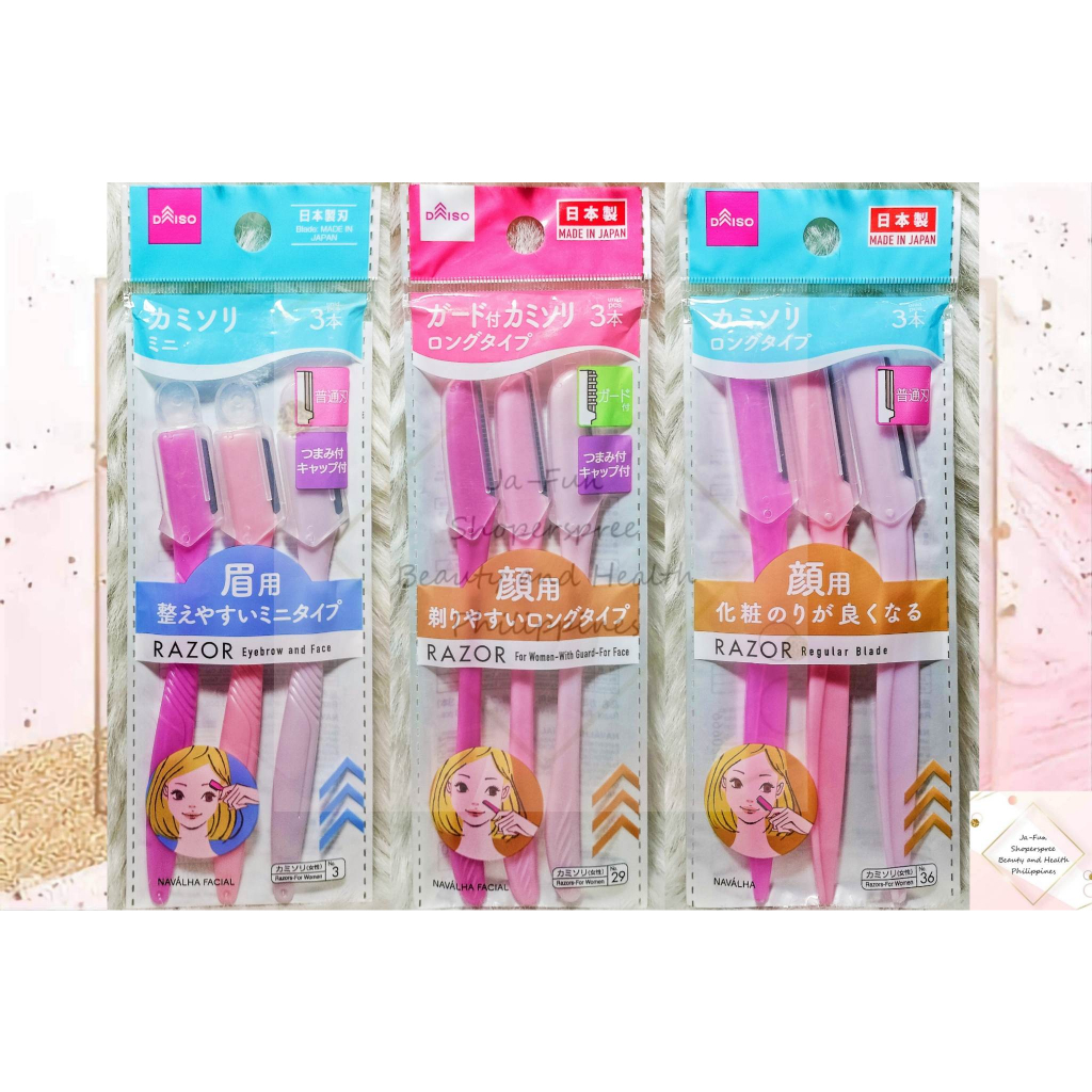 3pcs set Eyebrow Razor Trimmer Daiso Japan Quality Blade Eyebrow Shaver