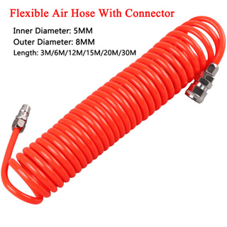Pneumatic PU Spring Tubing Air Compressor Hose Telescopic Spring Tube  Trachea with Connector