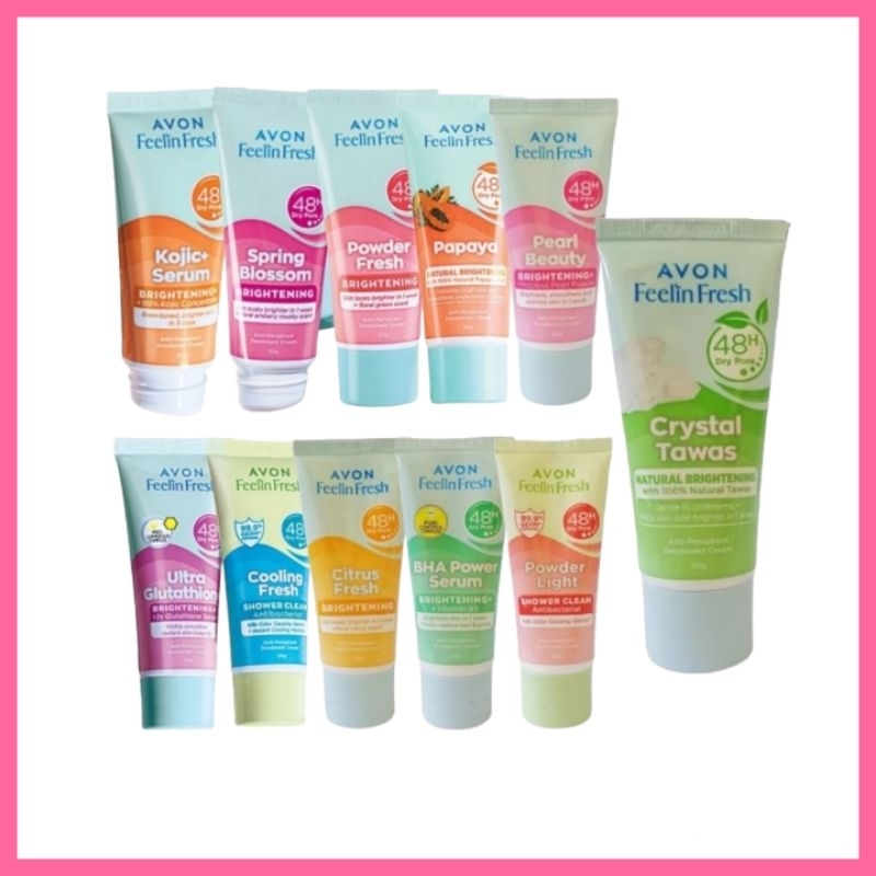 AVON Feelin Fresh Quelch Antiperspirant Deodorant Creams 55g Shopee