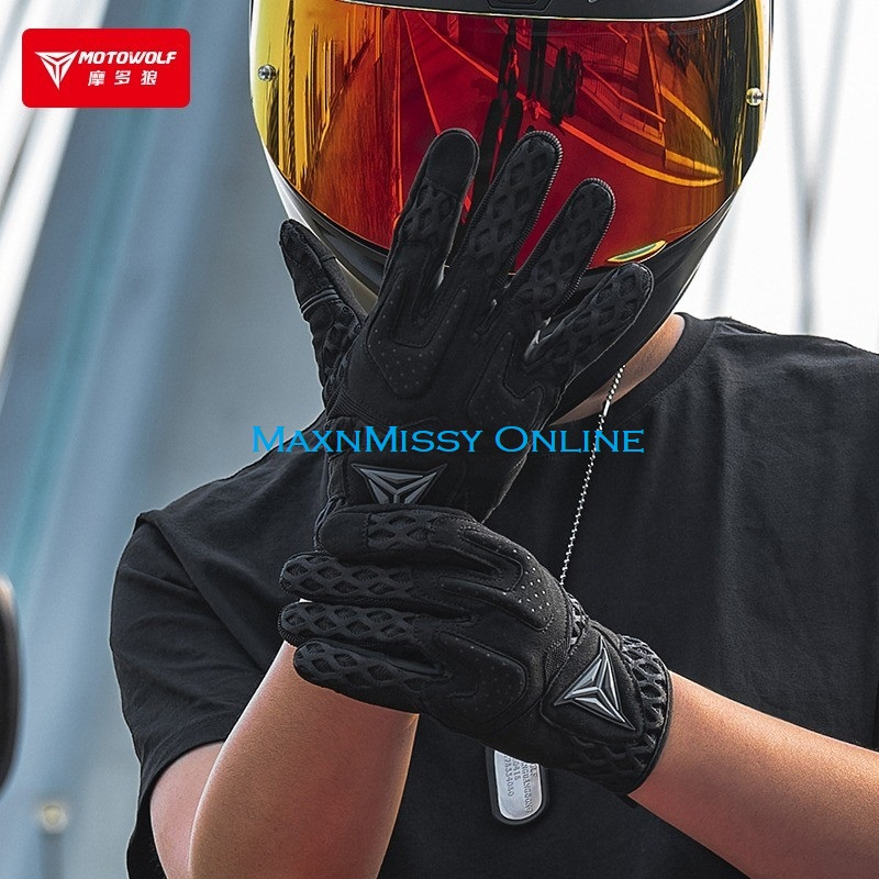 Original MOTOWOLF® New Design Riding Gloves Full Finger Racing Gloves ...