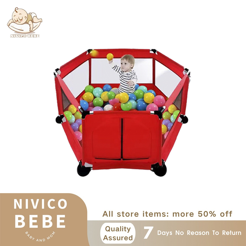 NIVICO BEBE Baby Playpen Toddler Indoor Outdoor Kids Activity Center Safety Fence Play Area