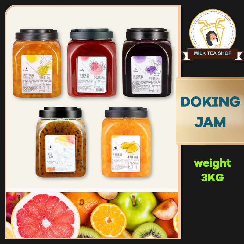 Doking Jam 3kg Fruit Jam Milk Tea Fruit Juice Jam Blueberry/Mango