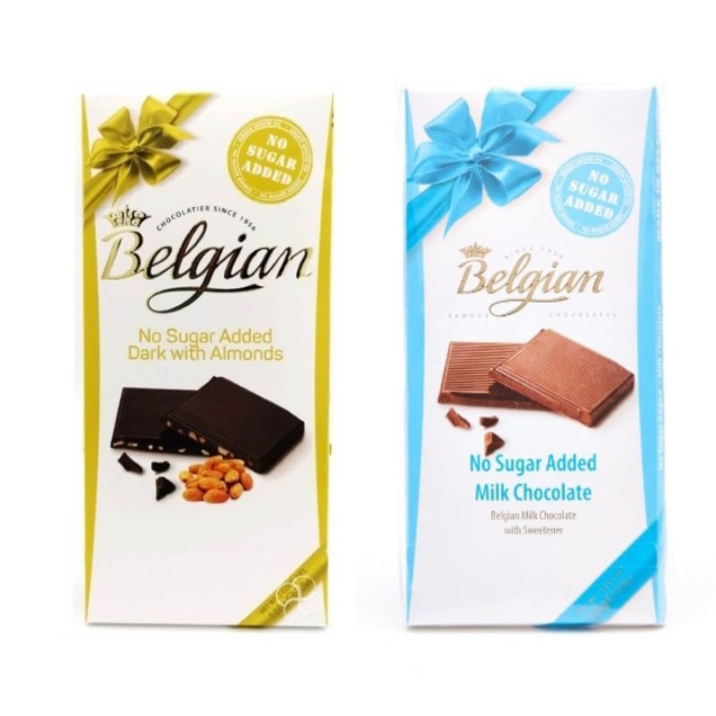 (COD) Belgian No Added Sugar Milk Chocolate 100g | Shopee Philippines
