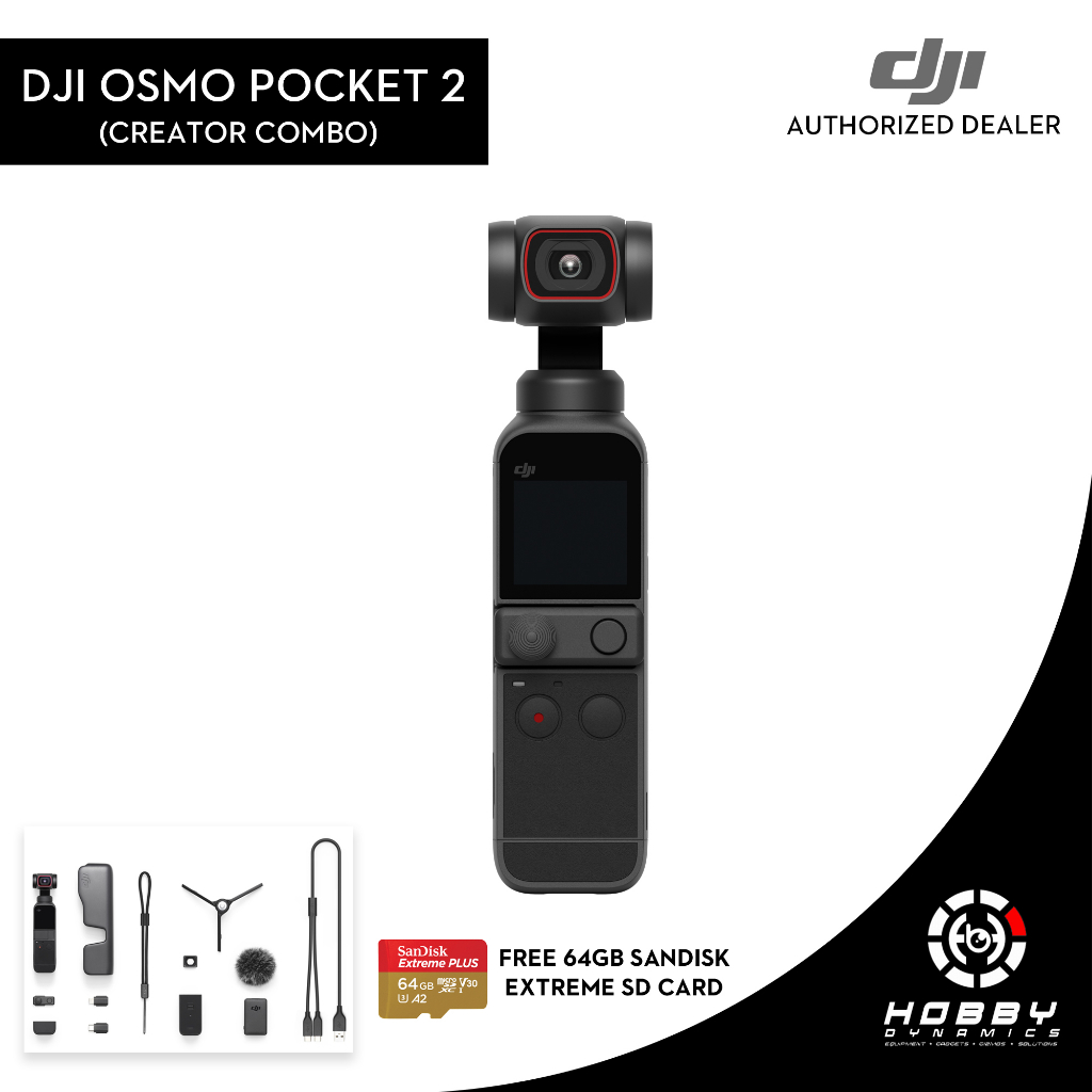 DJI Pocket 2 Creator Combo 3Axis Stabilized Handheld Camera with FREE