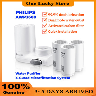 Philips X-Guard Vertical On-Tap Water Purifier, Direct Tap Water Filter,  Antibacterial Activated Carbon.