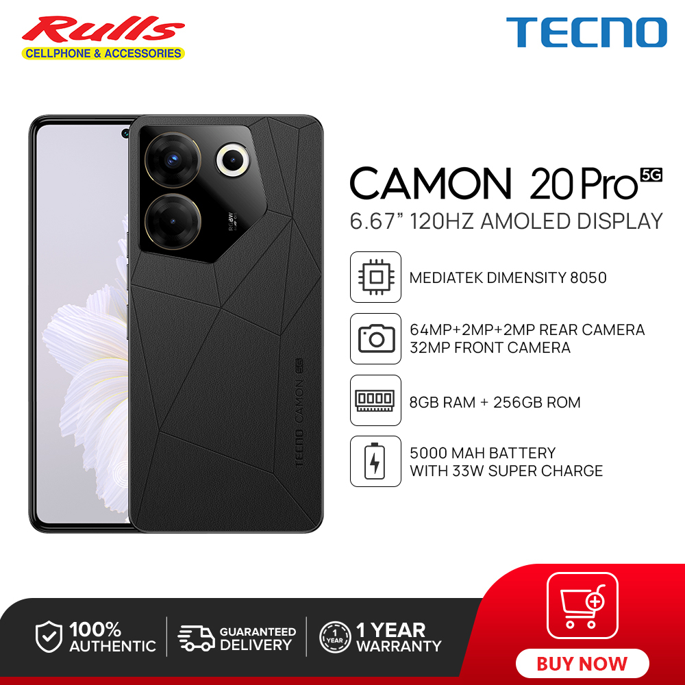 Tecno Camon 20 Pro 4G / 5G | Camon 20s Pro 5G Smartphone ( 8GB RAM ...