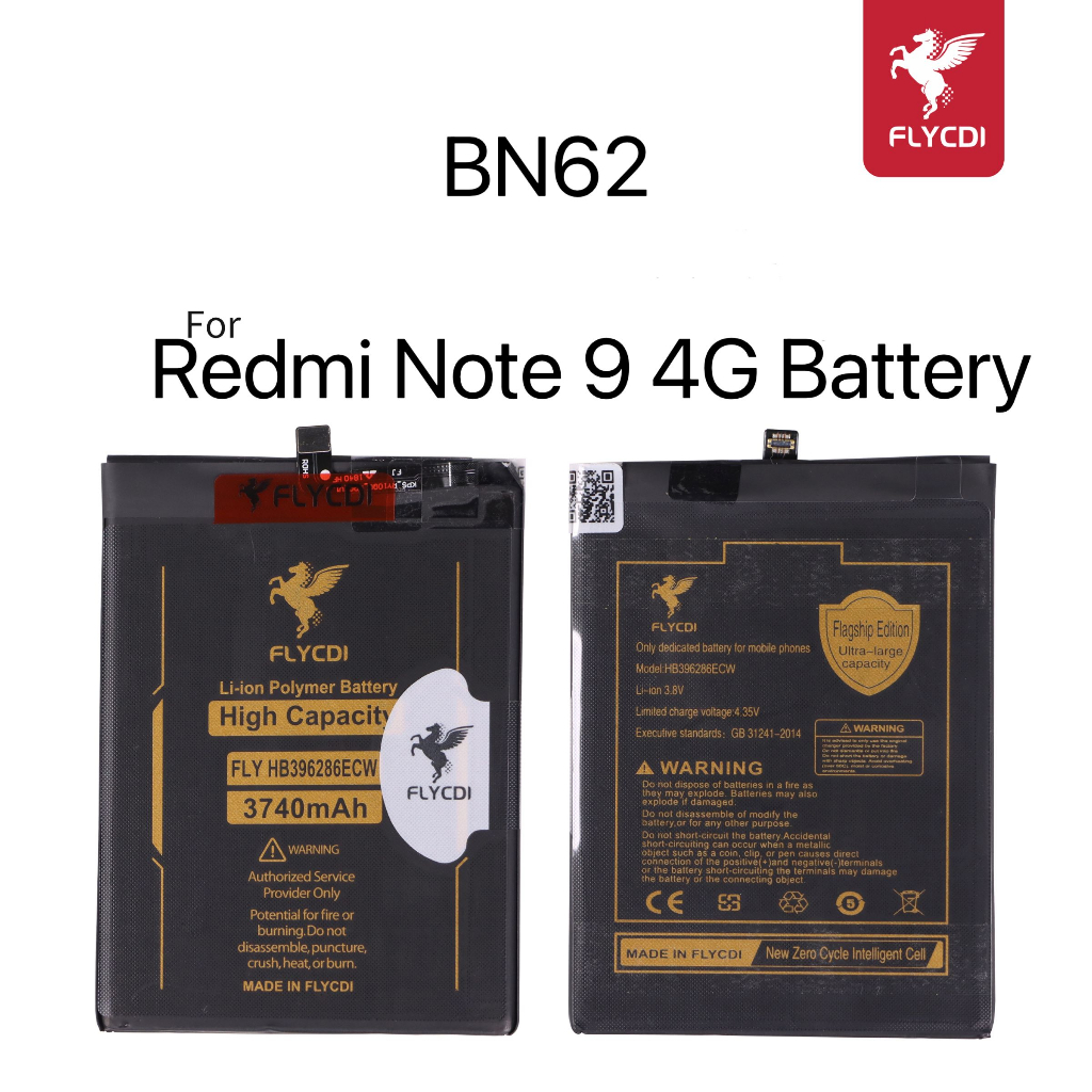 Original Flycdl Bn62 Redmi Note 9 4g Battery 100 Tested Shopee Philippines 2290