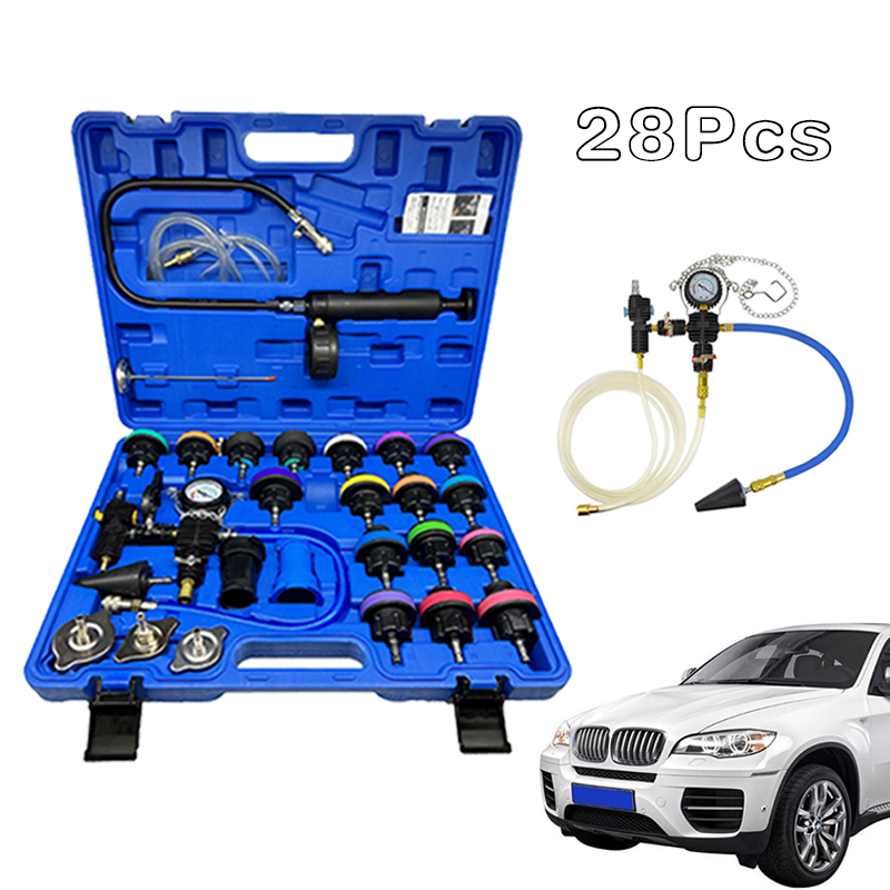 28 Pcs Universal Radiator Pressure Tester Cooling System Pressure
