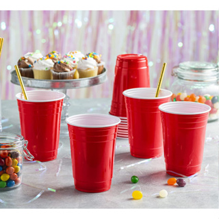 Red Striped Disposable Party Cup 100 Cups per Set 16oz Christmas Party  Tableware for All Events Parties and Games -  Norway