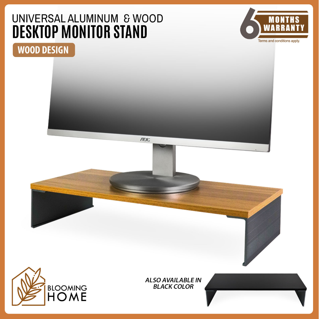 ID20L Universal Monitor Stand Riser Aluminum and HDF Desktop Monitor ...