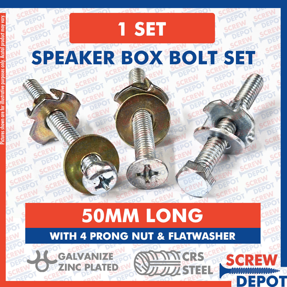 1SET Speaker Bolt Hex / Round / Flat Type Tnuts Speaker Box Bolt with