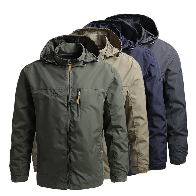 Outdoor jacket for men Casual Sport Tactical Waterproof Windbreaker ...