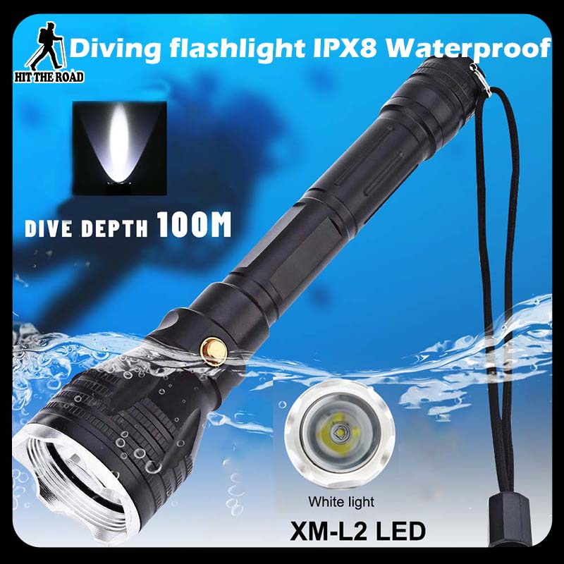 Diving Light 100m Underwater Waterproof LED Diving Camping outdoor